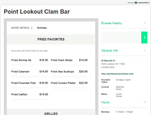 Tablet Screenshot of pointlookoutclambar.com